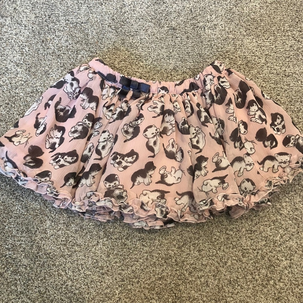 Little Golden Book Moments Shy Little Kitten Pink Ruffle Skirt 5T Bow Balletcore